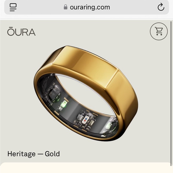 Gold heritage Oura ring, size 8 - Picture 5 of 7